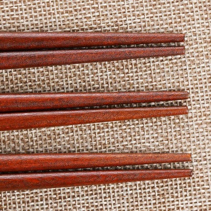 Spoon Fork Chopsticks Portable Tableware Wooden Cutlery Sets Travel Dinnerware Suit Environmental with Cloth Pack Gift