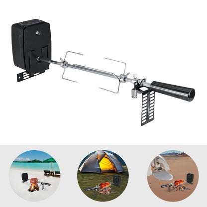 Electric Rotating BBQ Grill 360° Auto Turn Spit Roaster for Chicken Meat Shish Kebab Electric Barbecue Rotisserie Oven Grill