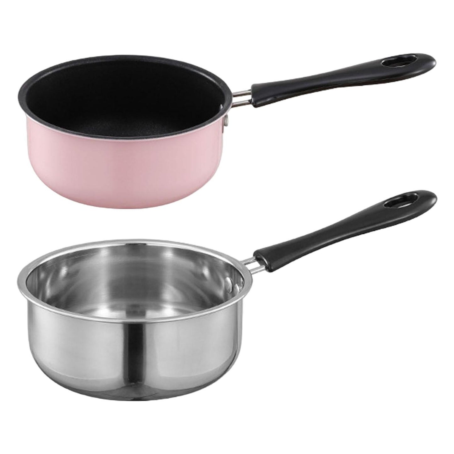 Panela Pequena Mini Panela de Sopa Utensílio de Cozinha com Alça Longa para RV Cozinha de Viagem Panela de Leite Aquecedor de Molhos Panela de Indução