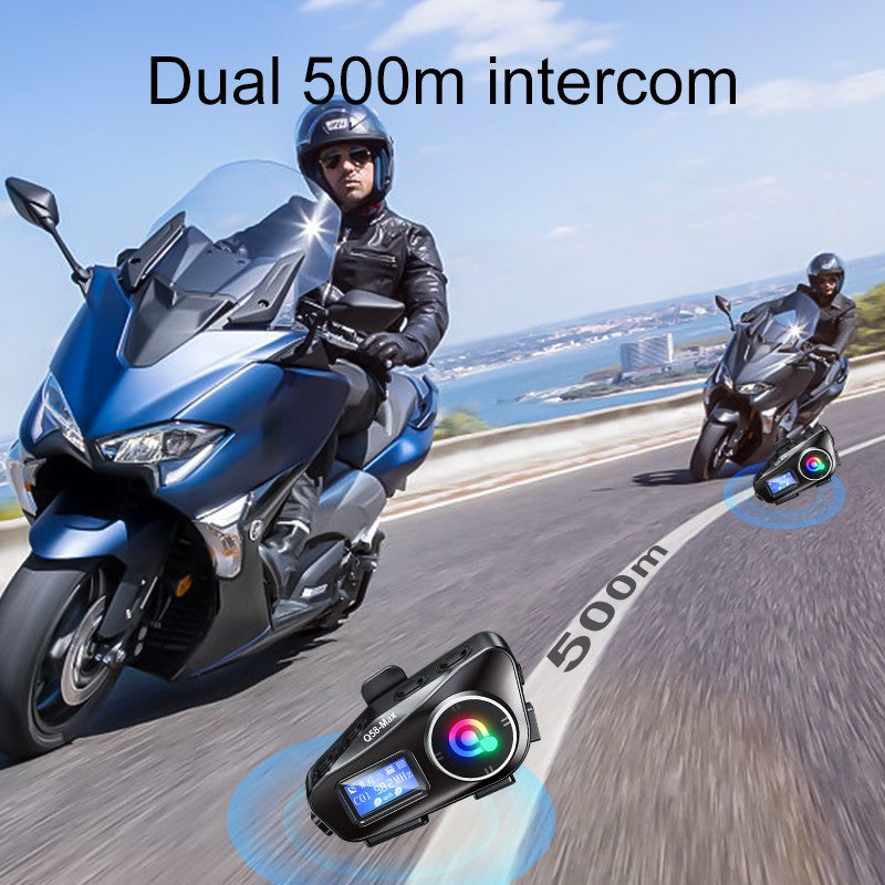 Capacete de motocicleta Q58 Max Bluetooth Intercom IP65 à prova d'água Distância de intercomunicação de 500 metros Compartilhamento de música mista em várias cenas