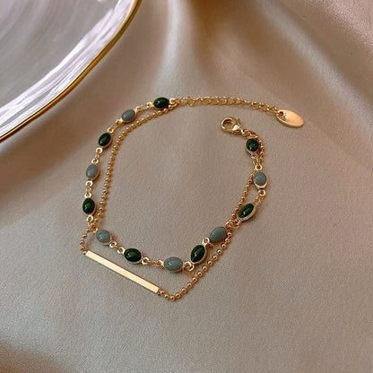 Pulseira de Tulipa de Opala Requintada com Zircônia para Mulheres Acessório Diário Personalizado da Moda Joias para Festas Presentes de Aniversário