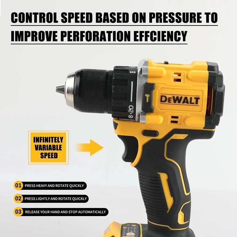 Furadeira de Impacto DeWalt 20V Original DCD805 Brushless Hummer Furadeira Elétrica Compacta Parafusadeira Ferramenta Elétrica Combo com Bateria