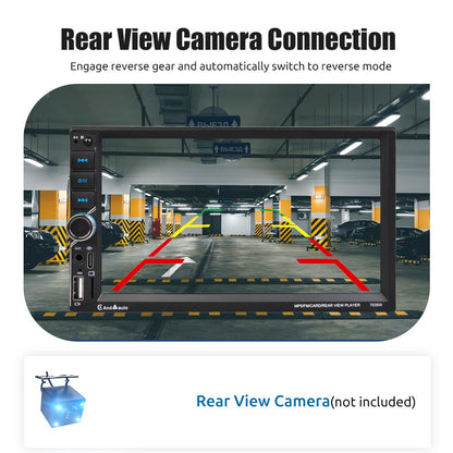 7 Inch HD Touch Screen Car Radio 2 Din High Quality Video Player Wince Wireless CarPlay Android Auto Bluetooth Rear Camera