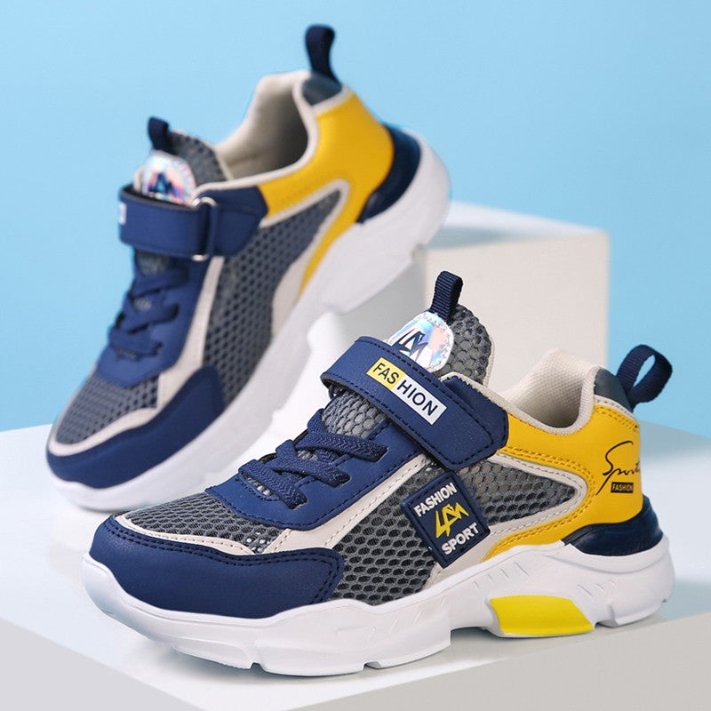 4 Color Kids' Breathable Mesh Sneakers Non-Slip School Sports Shoes for Boys Girls Lightweight Casual Walking Shoes