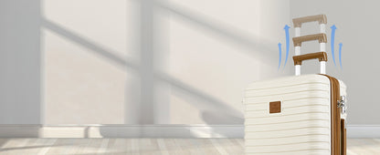 Joyway Luggage Set 6 Piece Suitcase Sets with Spinner Wheel,Hardside Expandable Travel Laggage with TSA Lock (18/20/24/28 White