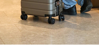 Malas de viagem aprimoradas: mala de 20 polegadas e mala de grande capacidade de 28 polegadas com rodinhas silenciosas com freio, porta-copos e porta de carregamento USB