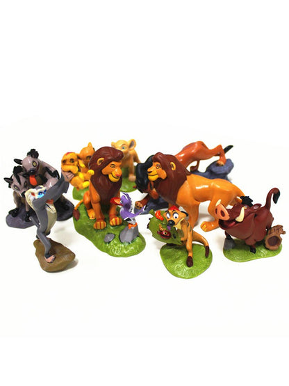 12Pçs/Conjunto Filme Desenho Animado O Rei Leão Simba Nala Timão Modelo Estatueta PVC Figuras de Ação Coleção de Brinquedos Clássicos Presentes Infantis