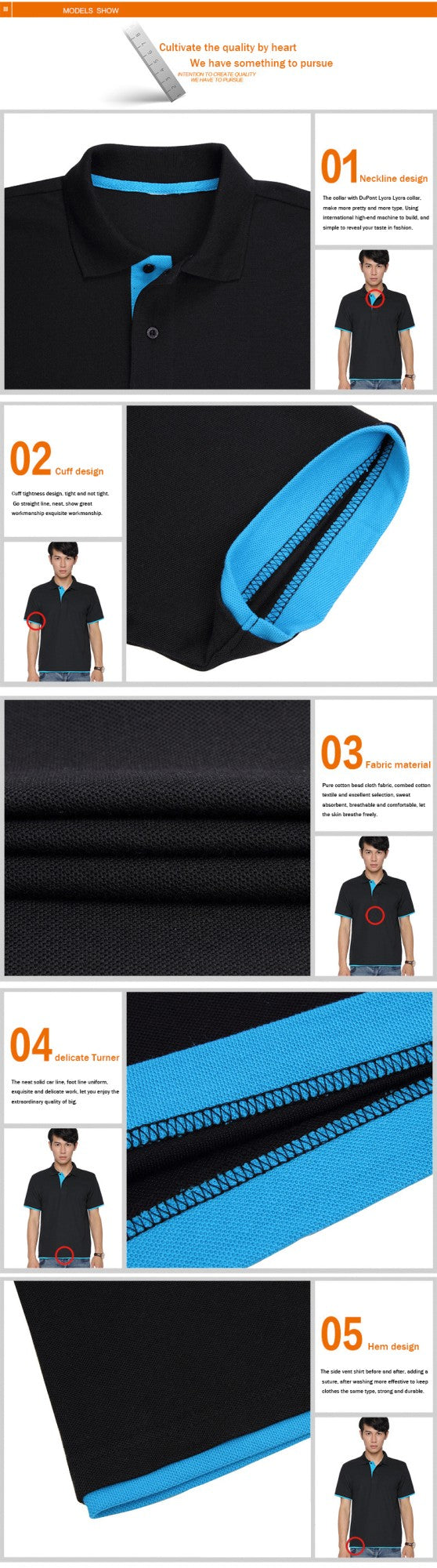 URSPORTTECH Men's Polo Shirt For Men Desiger Polos Men Cotton Short Sleeve shirt Clothes jerseys golftennis Plus Size XS- XXXL