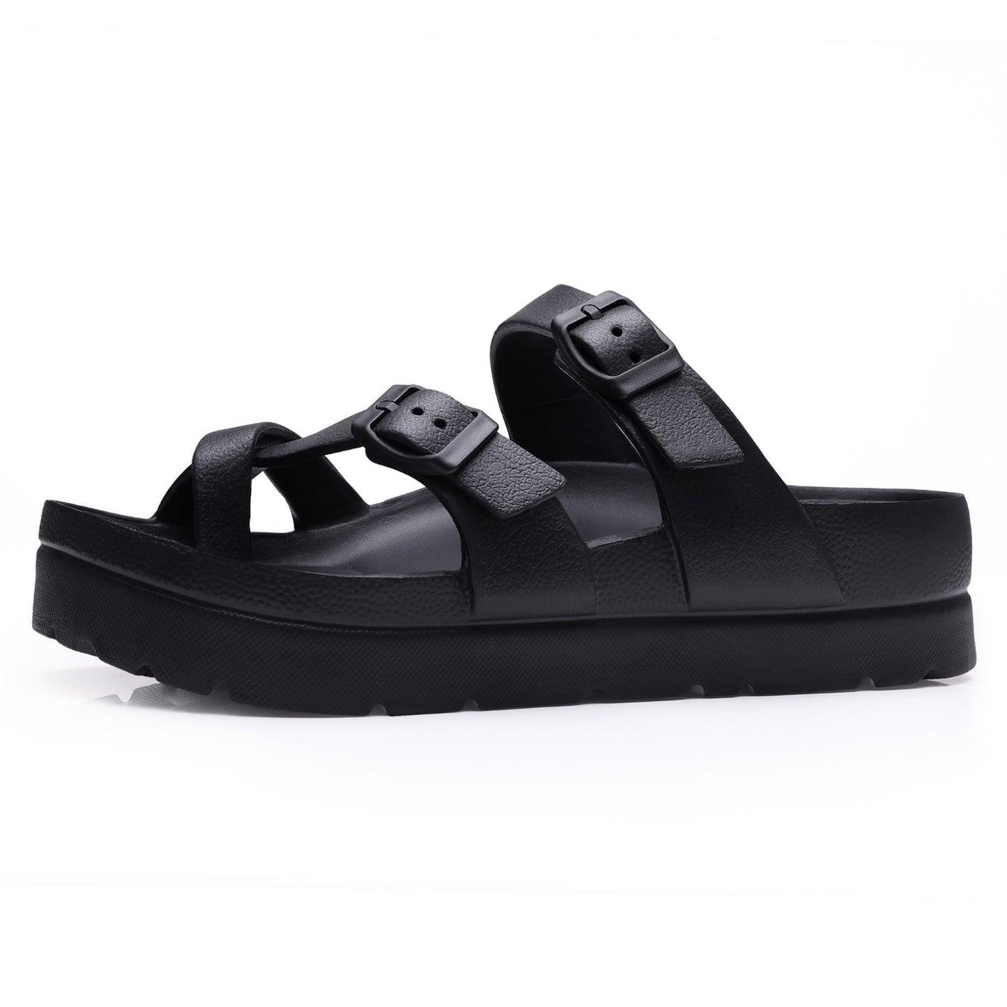 Shevalues Comfy Casual Women Slippers With Adjustable Buckle Soft Outdoor Beach Sandals Fashion Shoes Platform Women Sandals