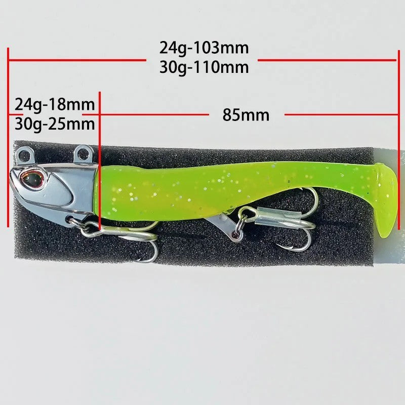 5pcs 30g/111mm Artificial Bait Lumious/Glow Mackerel Sea Bass Snapper Fishing Lure Wobblers Swimbait Jigging soft Baits
