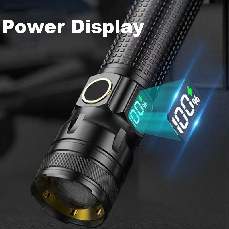 Aluminum Alloy LED Flashlight High Power Rechargeable Tactical Telescopic Zoom Torch Flash Light Outdoor Camping Lantern