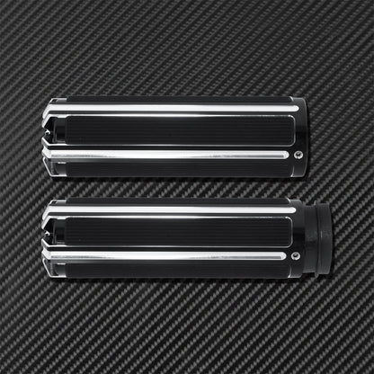 1'' Electronic Hand Grips Motorcycle 25mm Throttle Handle Bar Black/Chrome For Harley Softail FXDLS Breakout Touring FLHR Trike