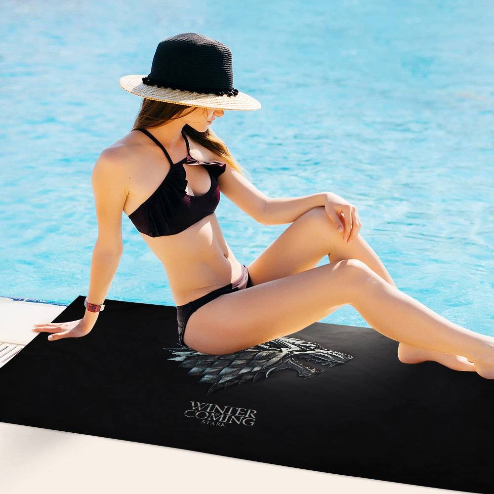 Film G-Game Of T-Thrones Microfiber Blanket Quick Drying Beach Towels Oversized Printing Super Absorbent Pool Towel Blanket
