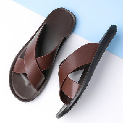 Mens Casual Summer Shoes Hot Sale Men Slippers Stylish Style Male Half Drag Outdoor Daily Beach Flats Lightweight Men's Slides