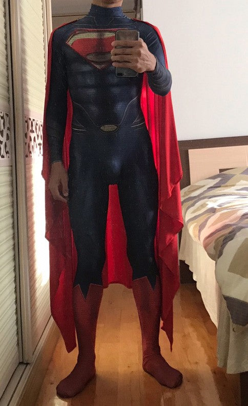 Adults Kids Classic Man of Steel Clark Kent Cosplay Costume Superhero Suit Halloween Zentai Bodysuit