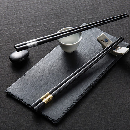 1 Pair Chinese style chopsticks tableware food stick alloy Catering utensils sushi sticks Non-slip Household Kitchen Utensils
