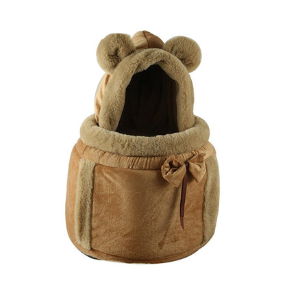 Mochila de Transporte para Cães Chihuahua para Viagem ao Ar Livre, Bolsas de Transporte de Inverno Quentes para Animais de Estimação Pequenos, Ninho para Cães Yorkshire, Gatos, Casa para Mascotes