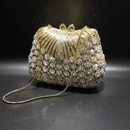New dinner bag trendy rhinestone bag fashionable and high-end shoulder handbag women's bag