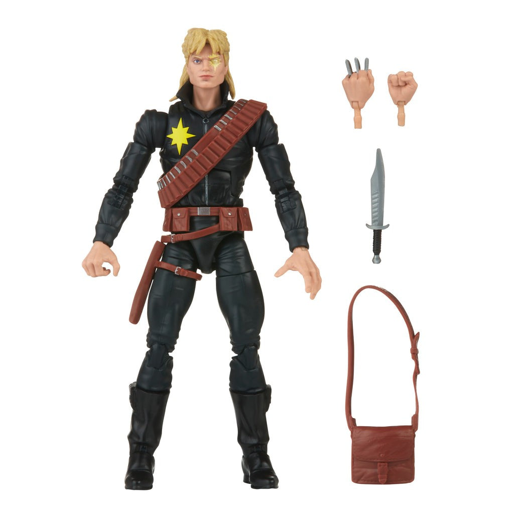 Boneco de Ação Marvel Legends Retro Wolverine Espiral Avalanche Longshot Dark Phoenix Multiple Man 6"