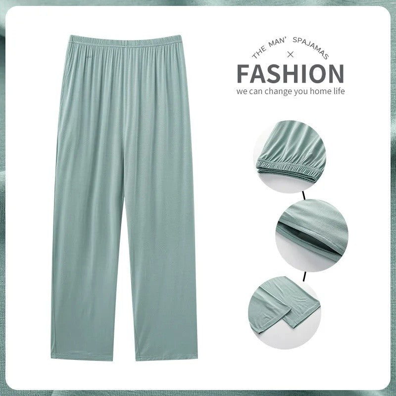 New Hot Sale Of The Season Modal Loose Fit Men's Sleepwear Thin Home Pants Single Piece Summer Long Thin Home Pants Comfortable