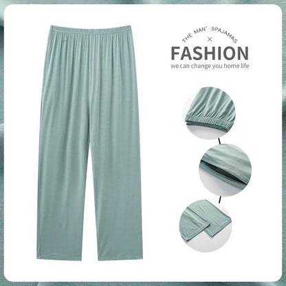 New Hot Sale Of The Season Modal Loose Fit Men's Sleepwear Thin Home Pants Single Piece Summer Long Thin Home Pants Comfortable