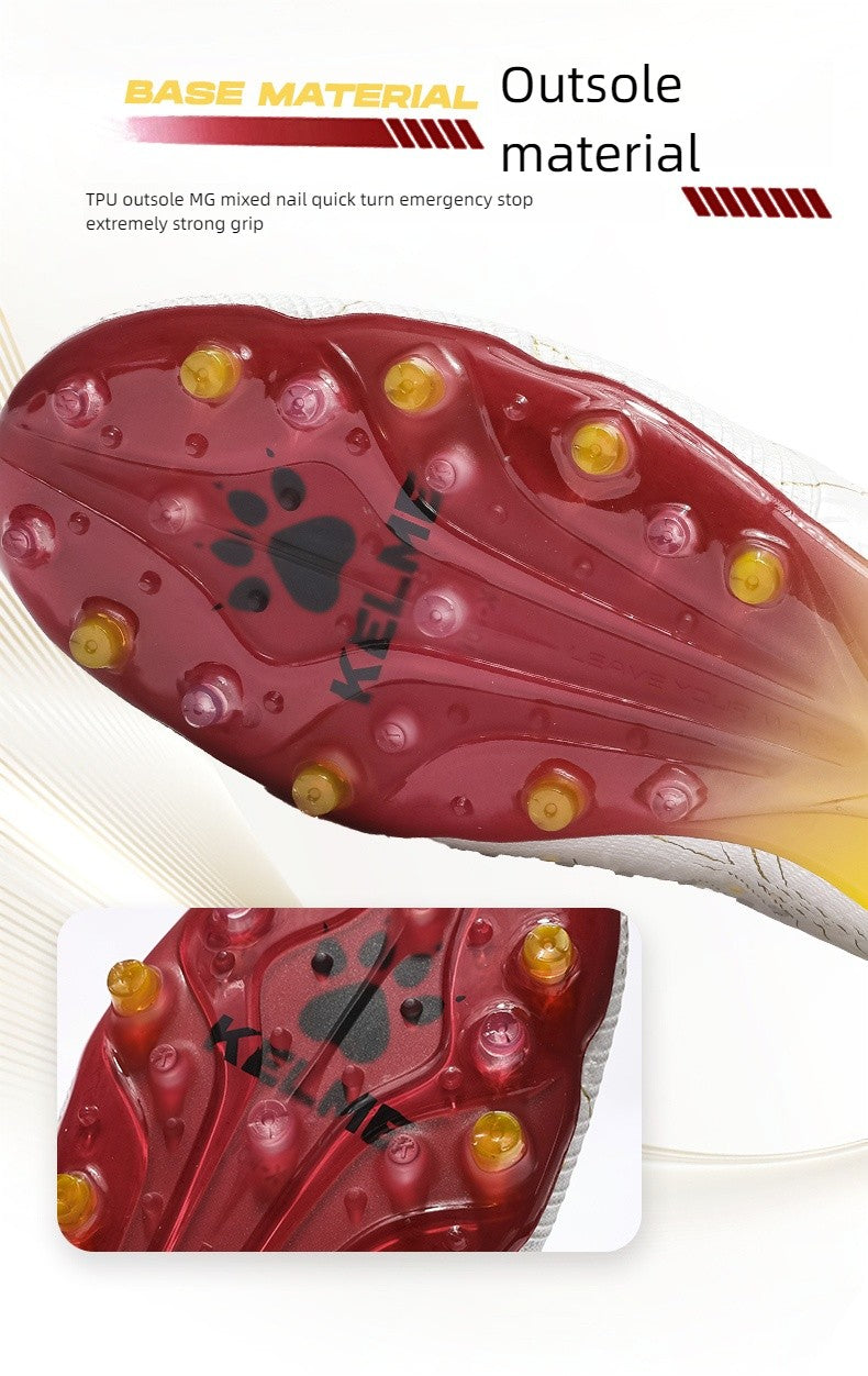 KELME Adult football boots Men's Disease Electric 3.0 Short Spikes Soccer shoes Children's MG Professional Match Training Shoes