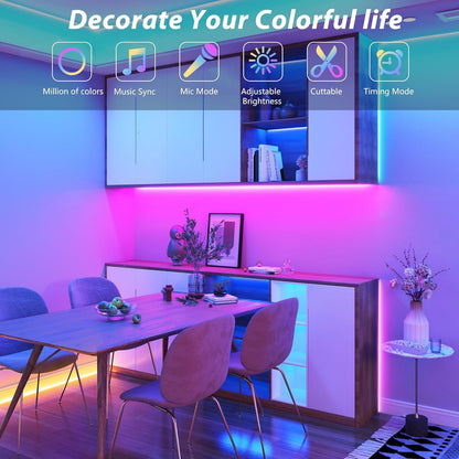 Smart LED Strip Lights 5m-20m Music Sync 5V RGB Led Light with App and Remote Control Christmas Party Room Decoration Lighting