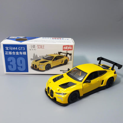 1:44 BMW M4 GT3 BMW M6 Supercar Carro de Liga Leve Veículos de Brinquedo Carro Modelo Miniatura Carro Modelo em Escala Para Crianças