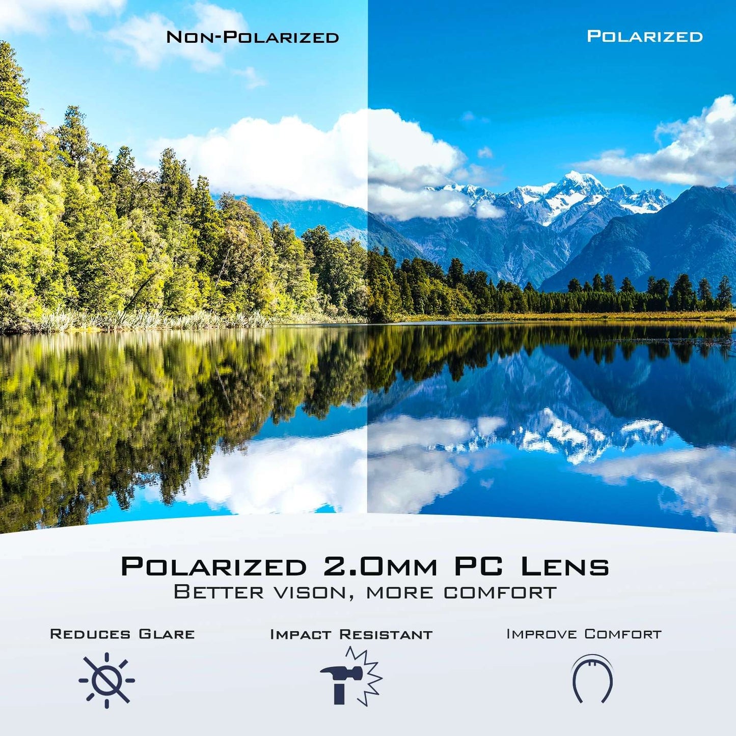 Óculos de sol polarizados Okuma UV400 para homens e mulheres, para caça ao ar livre, pesca, ciclismo, óculos de sol, caixa opcional