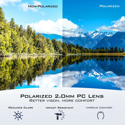 Óculos de sol polarizados Okuma UV400 para homens e mulheres, para caça ao ar livre, pesca, ciclismo, óculos de sol, caixa opcional