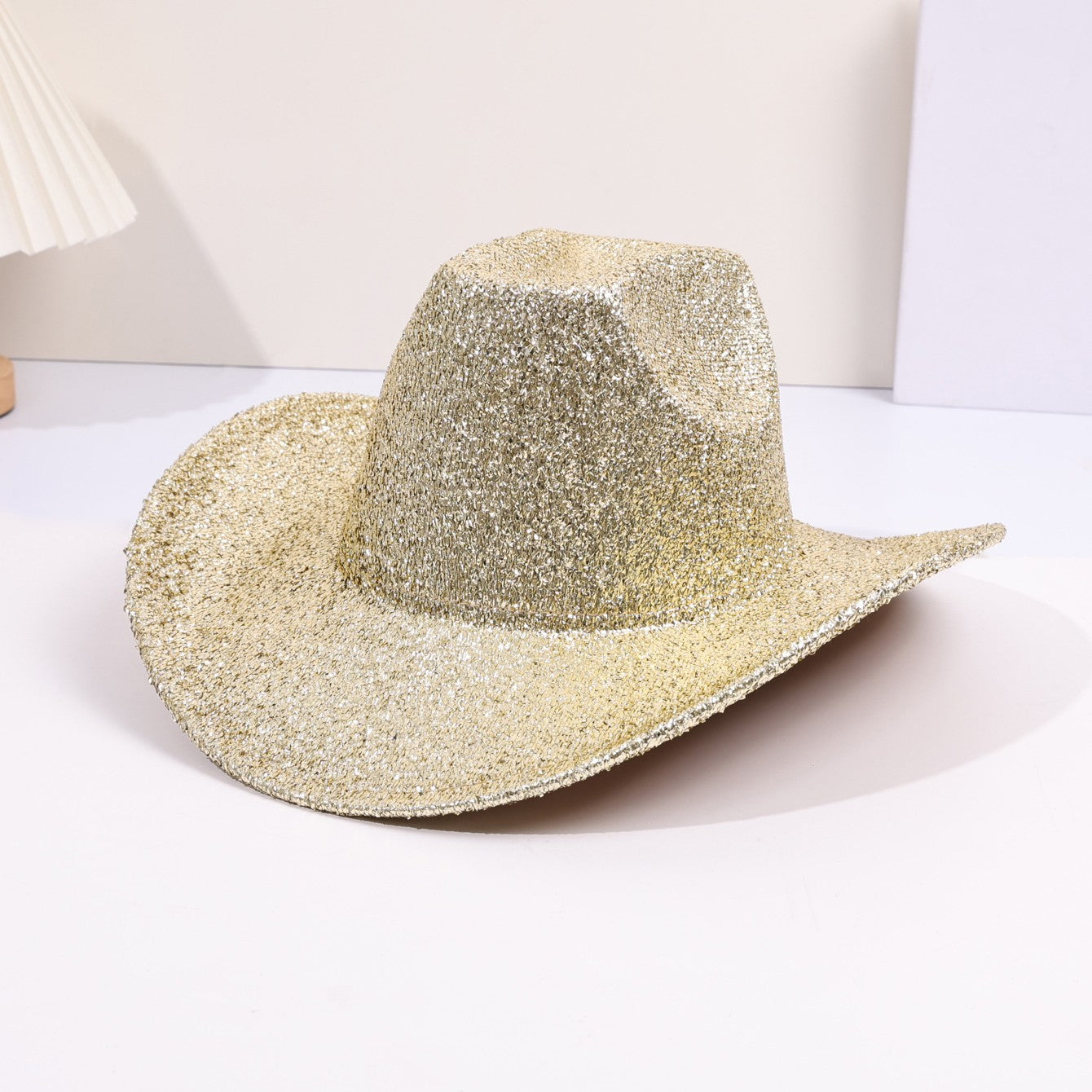 Fashionable gold party cool jazz hat sequins for boys and girls performing ball top hat personalized cowboy hat