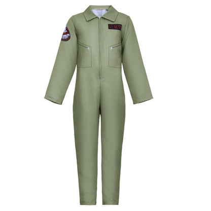 Kids Ghostbusters Movie Cosplay Costumes with Backpack Christmas Gift Carnival Theme Party Clothes Fans Collection