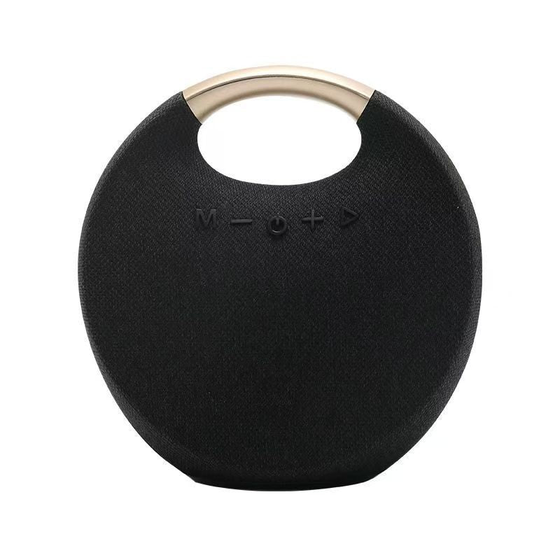Caixa de som Bluetooth sem fio com alça de design em tecido portátil, suporte para AUX/Cartão TF/USB para viagens ao ar livre, mesa, presentes de Natal