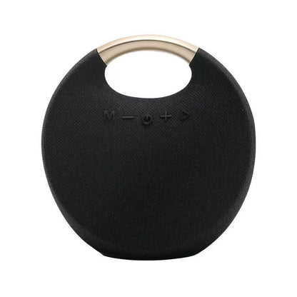 Caixa de som Bluetooth sem fio com alça de design em tecido portátil, suporte para AUX/Cartão TF/USB para viagens ao ar livre, mesa, presentes de Natal