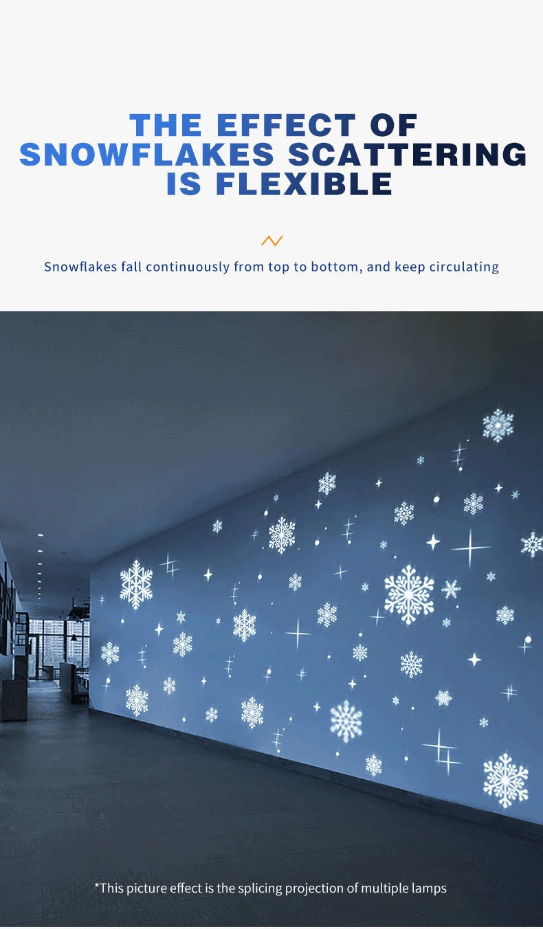 High - Quality Snowflake Falling Projection Lamp for Holiday Decoration Create a Magical Snowy Scene