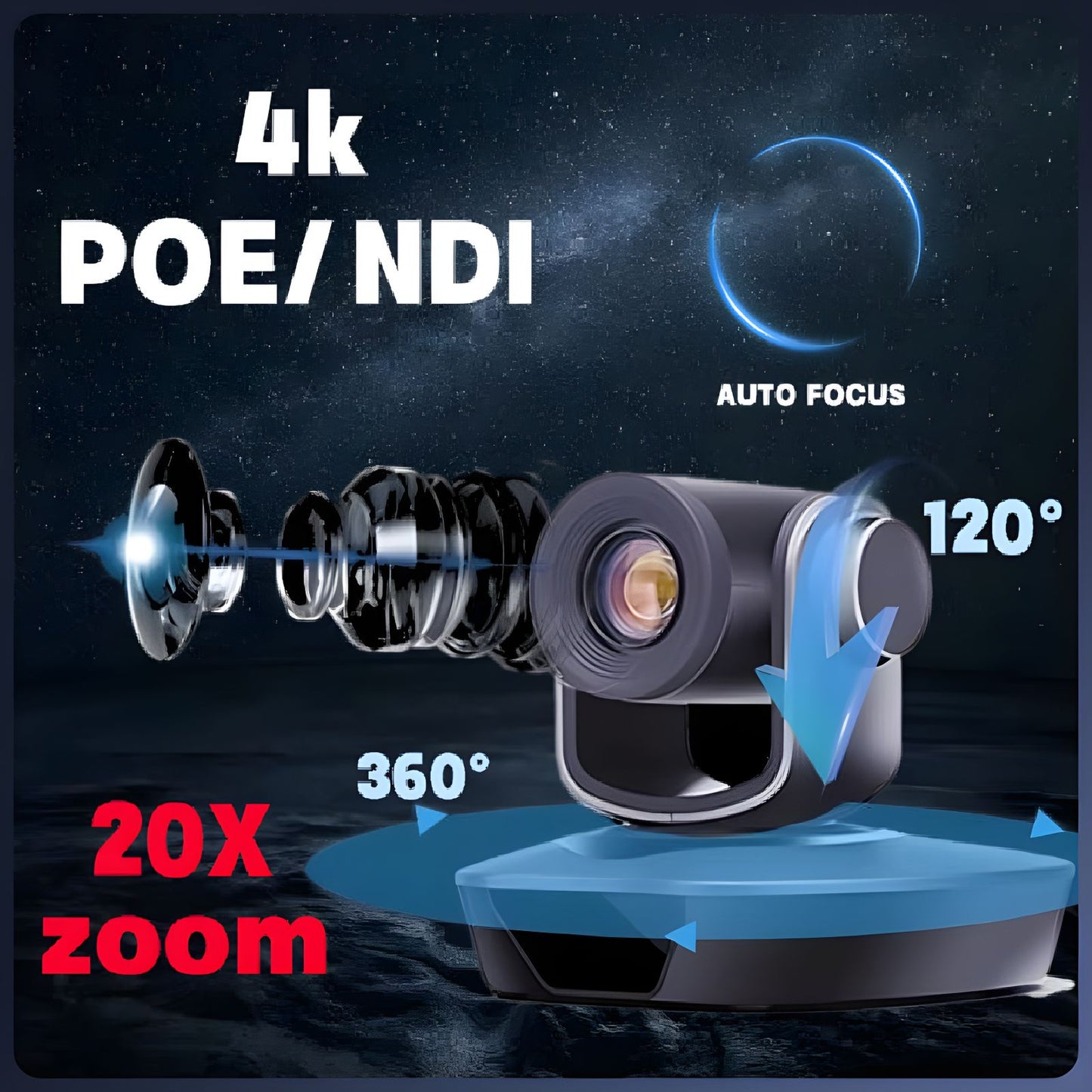 Video Conference Camera Kit 4K PTZ Camera 20X Zoom NDI SDI HDMI IP USB Church live broadcast NDI PTZ camera Controller 1-8pcs