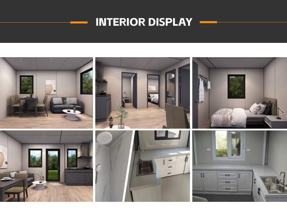 Prefab Tiny Home for Sale 20ft Expandable Container House 2 Bedrooms Kitchen and Bathroom Tiny House To Live in For Adults