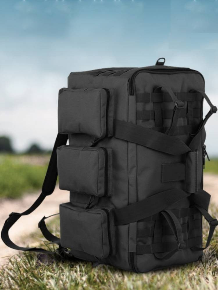 55L Luggage Duffel Bag Hiking Travel Bags Tactical Camping Backpack Outdoor Shoulder Rucksack Large Mountaineering Gym Handbags