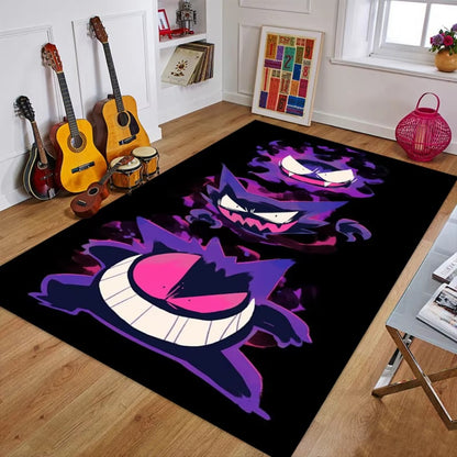 MINISO Creative Gengar Pokemon Anime Carpet for Living Room Bedroom Kids NonSlip  Playmat Balcony Lounge Sofa Rug Gift Idel