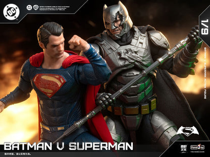 Novo conjunto de figuras Fondjoy BVS, Boneco de Ação Batman Blindado, Superman com Armadura Danificada 1/9 Batman V Superman: A Origem da Justiça DC Toys