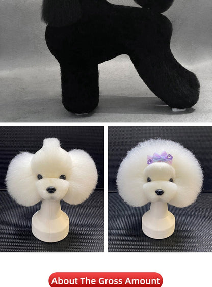 Simulador de pelos de animais de estimação beleza falsa esteticista praticando poodle padrão esqueleto de corpo inteiro modelo de cachorro para tosa