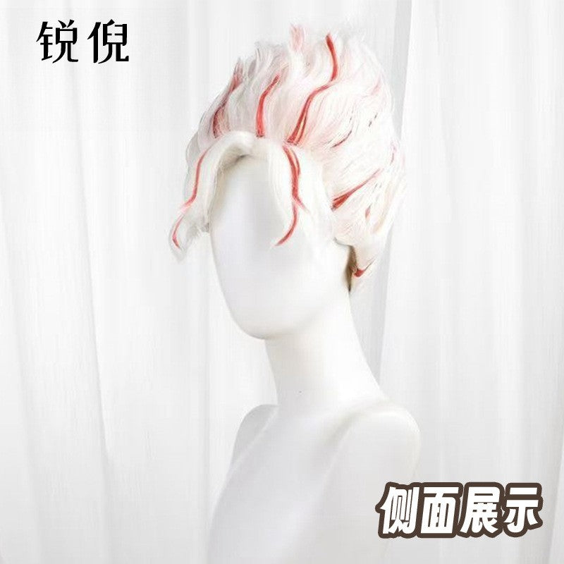 Dandadan Okarun Ken Takakura Cosplay Costume Wig Turbo Granny Powers Black Collar Uniform Curly Short Hair Halloween Party Suit