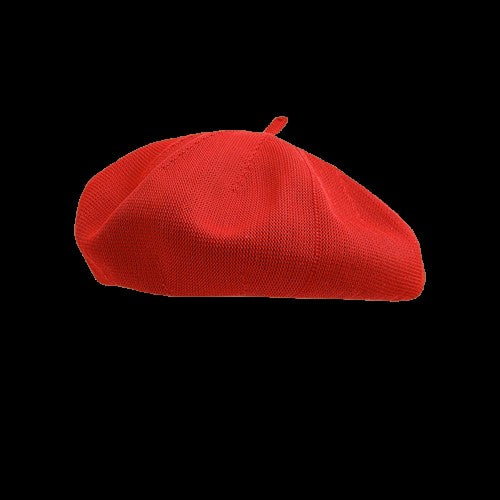 Women's Summer Beret Hat Cotton Breathable Knit Slouchy Beanie Solid Color French Retro Fashion Cap for Women Casual Outfit