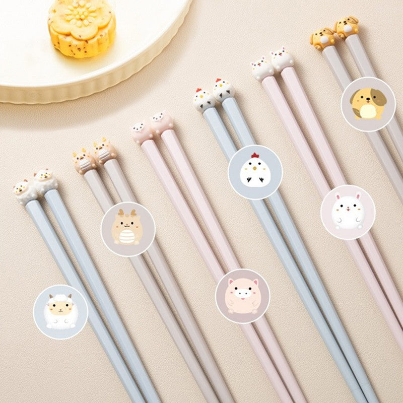 22cm 3D Bonitos Desenhos Animados Animais Hashi Para Crianças Hashi Chinês Comida Sushi Varas Casa Cozinha Louça Jantar Ferramenta de Cozinha
