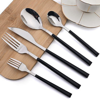 Conjunto de Talheres 30 Peças Aço Inoxidável Imitação Mármore Garfo Colher Faca Jantar Cozinha Louça Utensílios de Mesa Conjunto
