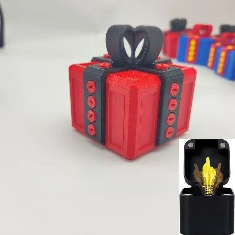 Out of the Box Pop-Up Middle Finger Gift Box Creative Desk Home Decor Gifts Middle Finger Novelty Christmas Funny Prank Gift