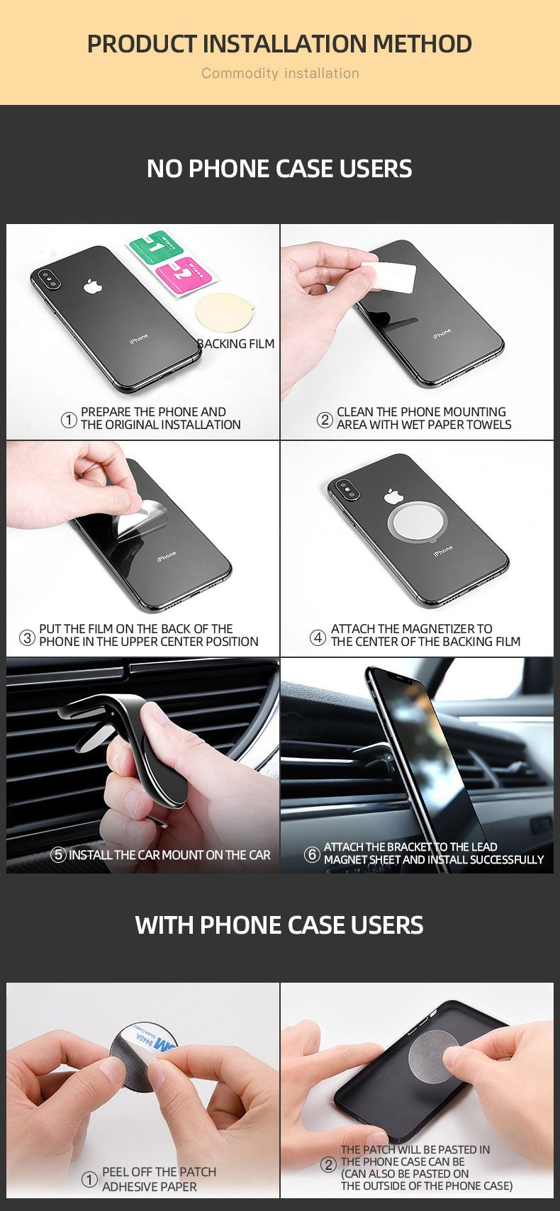 Magnetic Car Phone Holder Air Vent Mobile Phone 360 Rotation Mount For IPhone Samsung In Car GPS Smartphone Phone Holder