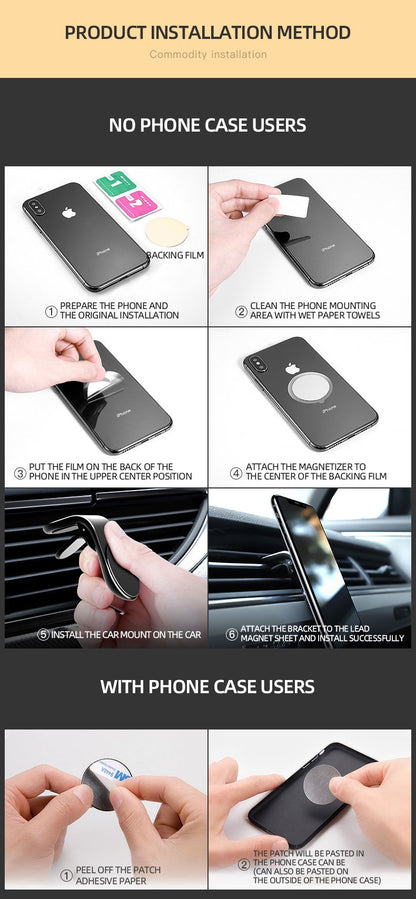 Magnetic Car Phone Holder Air Vent Mobile Phone 360 Rotation Mount For IPhone Samsung In Car GPS Smartphone Phone Holder