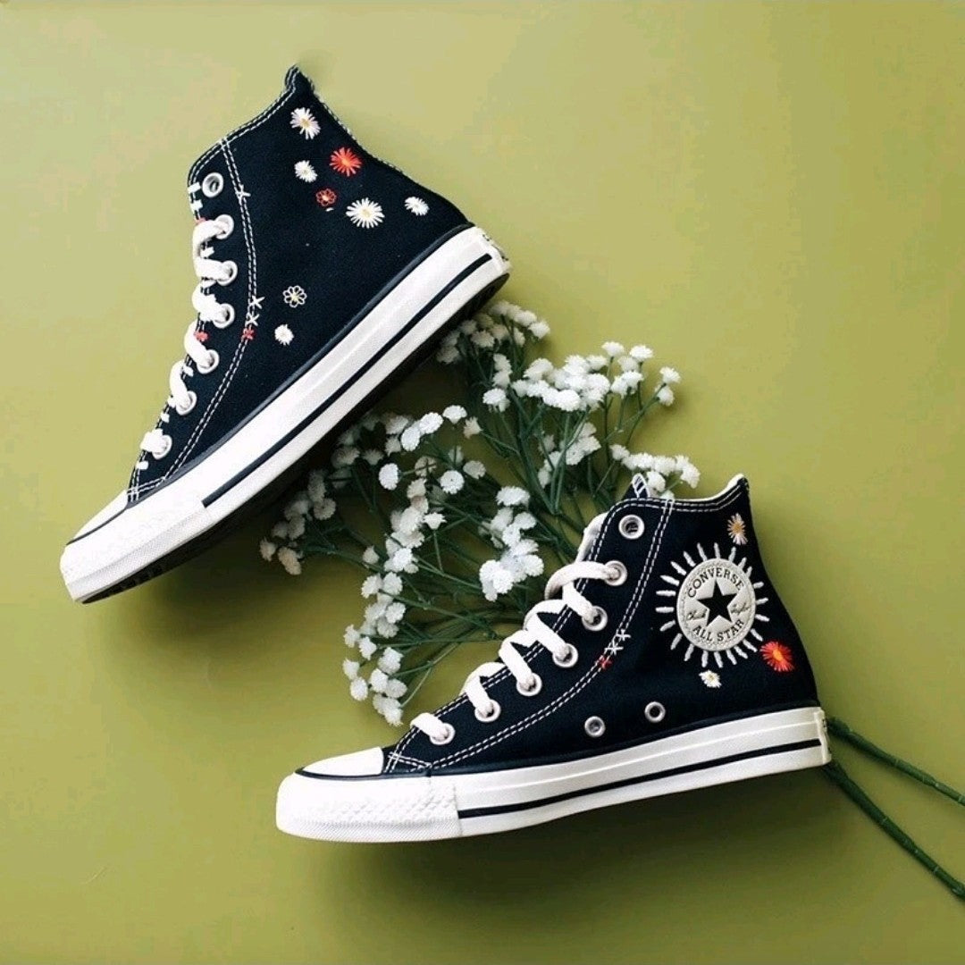 Converse Chuck Taylor All Star Hi Friends For Life Women's Skateboarding Shoes, Light Weight, Casual Sneakers, Black