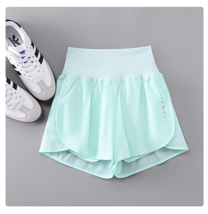 DRUR Women's Cycling Shorts High Waist Quick Drying Yoga Shorts Woman Summer Sports Short Pants With Inner Lining Gym Clothing